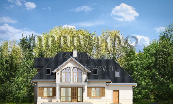 Проект загородного коттеджа с пристроенным гаражом  S8-228-1 (Габрик)