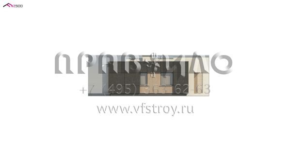 Проект современного одноэтажного дома для небольшой семьи S3-89-1 (Zx77 D)