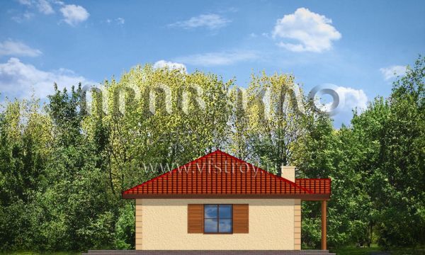 Проект скромного котеджа с симметричным фасадом S8-102-2 (Как Мечта)