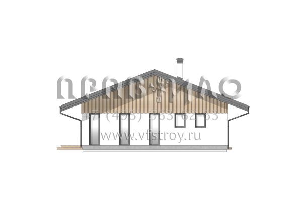 Проект дома из ж/б панелей с сауной и комбинированным фасадом SP-143-1