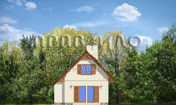 Проект компактного дома с открытой террасой S8-69 (Франтик)