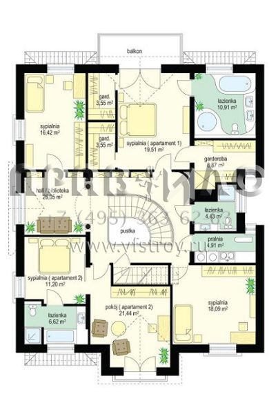 Проект элегантного дома в классическом стиле S8-455-1 (Элегантный)