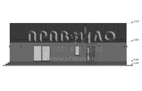 Проект одноэтажного стильного барнхауса S-94-2