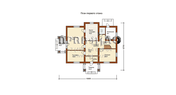 Проект коттеджа в классическом стиле L-236-1P
