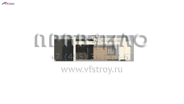 Проект современного одноэтажного дома для небольшой семьи S3-89-1 (Zx77 D)