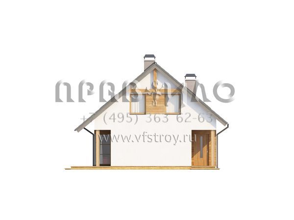 Проект компактного дома с уютной угловой террасой S3-154-2 (Z66)