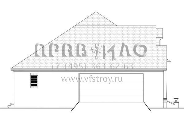 Проект дома с гаражом на две машины в английском стиле S5-139 (041-00009)