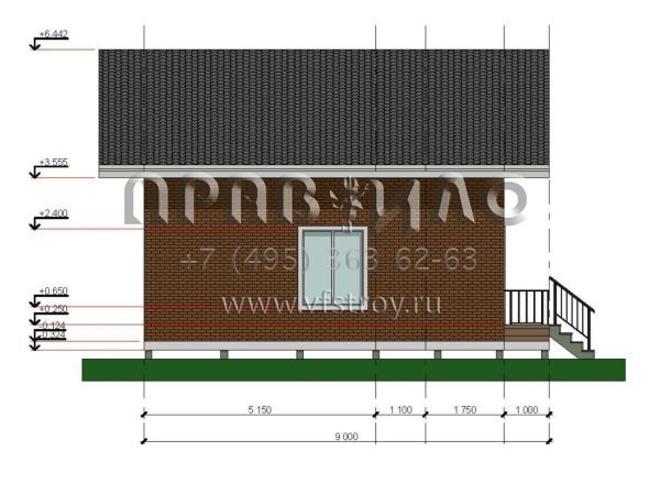 Проект каркасного дома для двух человек SK-56