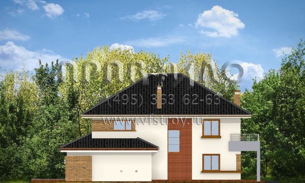 Проект коттеджа с двухместным гаражом S8-422 (Виола)