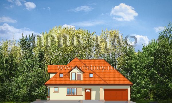 Проект коттеджа с гаражом S8-295 (Агнешка)