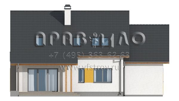 Проект комфортабельного загородного дома с камином S3-194-2 (Z92 GL)