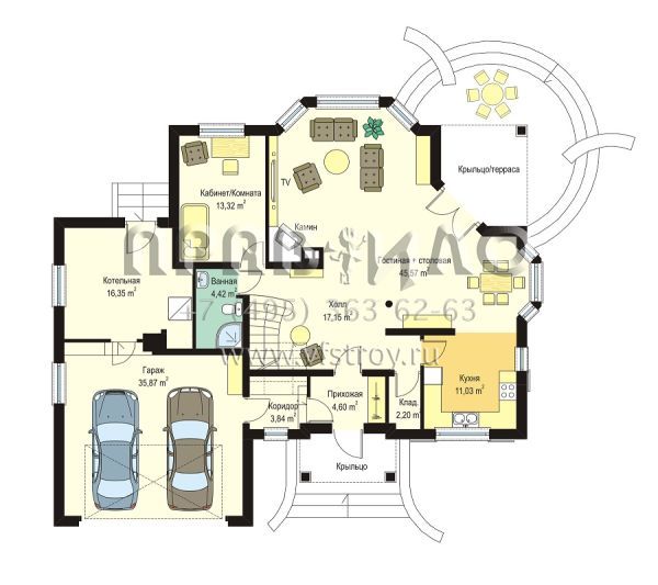 Проект просторного загородного дома S8-294-2 (Майя 2)