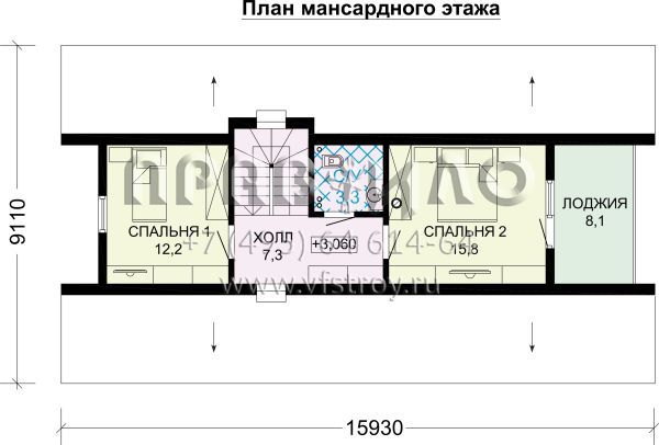 Проект А-образного дома-шалаша S7-127 (4-02)