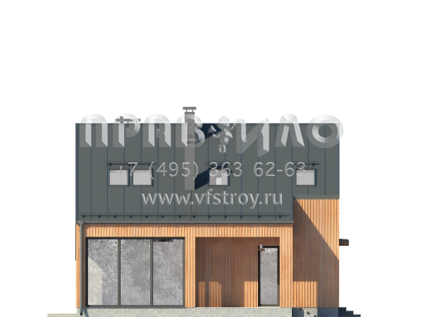 Проект современного загородного дома из газобетона S7-170 (3-40а)