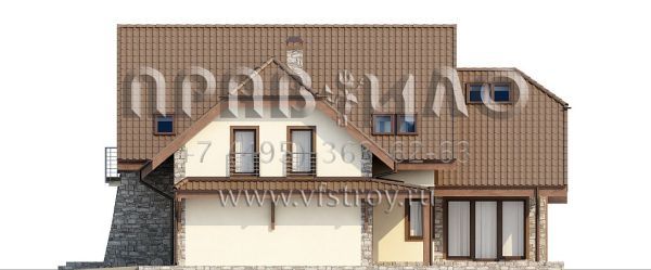 Проект коттеджа для большой семьи с гаражом на два автомобиля S3-365 (Z59)