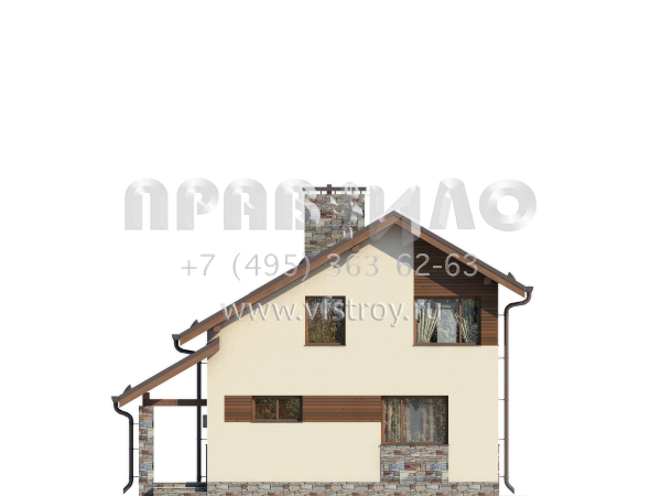 Проект экономичного загородного дома из газобетона S7-143(3-36)