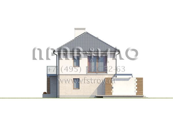 Проект дома с просторной террасой над гаражом S3-192-2 (Zx6)