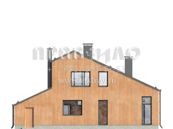 Проект современного загородного дома из газобетона S7-170 (3-40а)