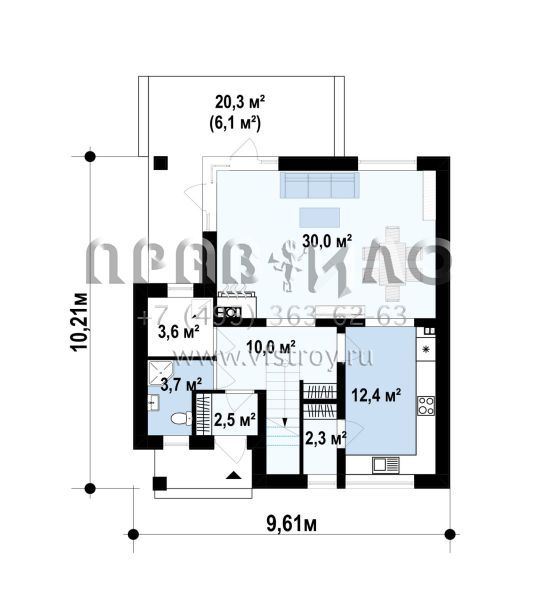 Проект мансардного дома с электрическим котлом S3-133 (Z134 el)