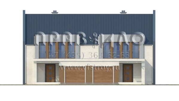 Проект таунхауса на две семьи  S3-156-3 (ZB5)