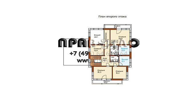 Современный коттедж с двухсветной гостиной с камином L-298-1K