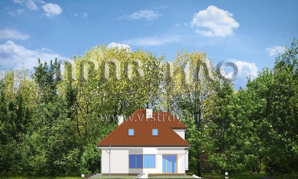 Проект дома из бетонных блоков S8-283-1 (Экo)