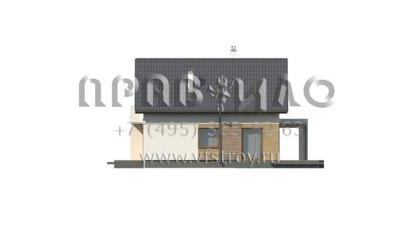Проект коттеджа с чердачной мансардой и балконом S3-127-3 (Z177 GL)