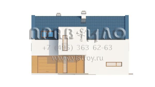 Проект частного дома с двускатной крышей для небольшого участка S3-169-2 (Z222)
