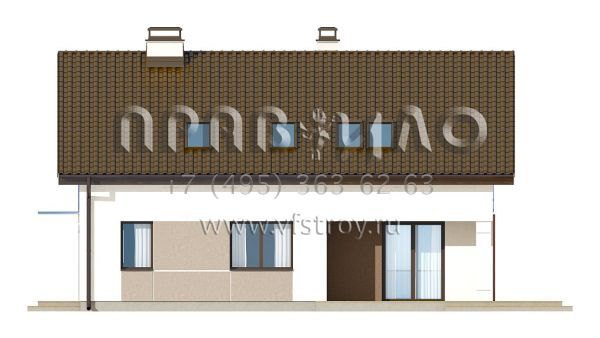 Проект частного двухэтажного дома с угловой террасой S3-157-3 (Z228)