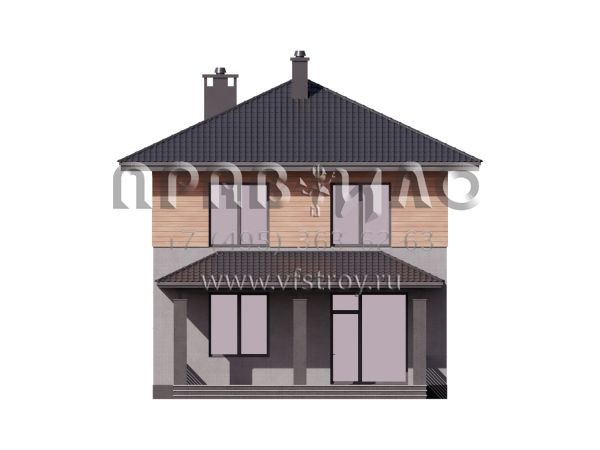 Двухэтажный загородный дом с террасой S7-134 (3-46.1)