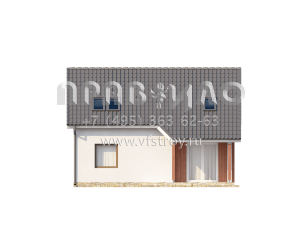 Проект частного дома с мансардой и террасой S3-117-1 (Z75)