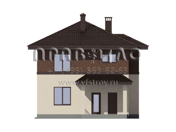 Проект двухэтажного кирпичного дома с четырьмя спальнями S7-135(5-46.1)