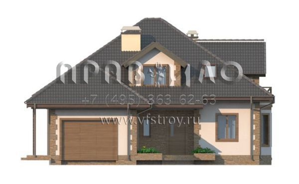 Проект удобного дома из кирпича, керамических блоков или газобетона S3-243 (Z58 z blk)