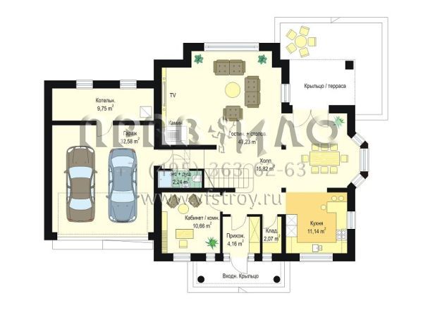 Проект особняка с колоннами S8-269-1 (Ромео)