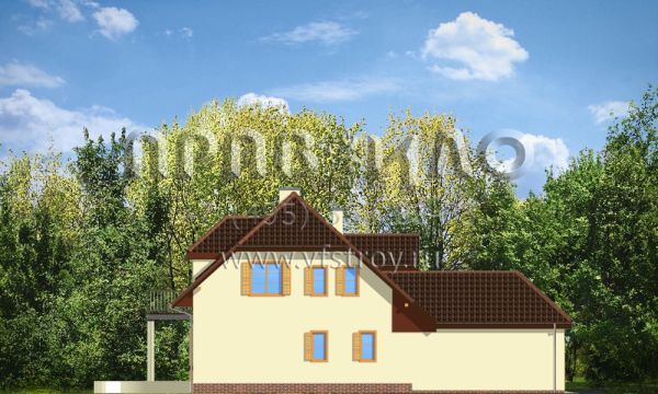 Проект дома со сложной кровлей S8-184-1 (Погодный 4)