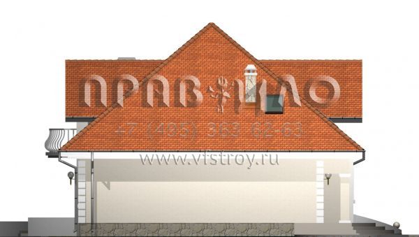 Проект коттеджа с кирпичной облицовкой S3-187-4 (Z18 K)