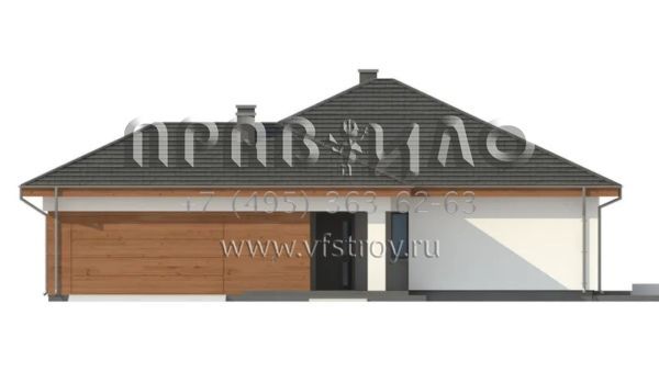 Проект современного одноэтажного дома с большим гаражом S3-163-5 (Z333)