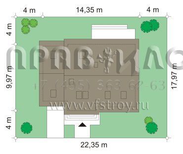 Проект мансардного загородного коттеджа  S8-190 (Бриз 5)
