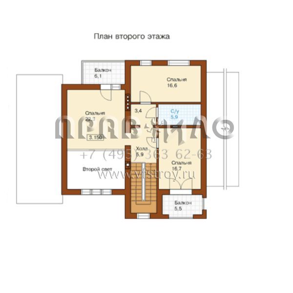 Проект коттеджа с лаконичной архитектурой фасадов S6-192(K-192-1P)