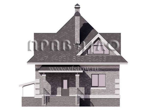 Проект загородного дома с шатровой крышей и цокольным этажом S7-185 (2-27 d.3)