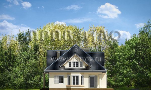 Проект двухэтажного дома с балконом и колоннами S8-210 (Юлька 2)