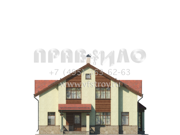 Просторный загородный дом из газобетона S7-216 (3-22)