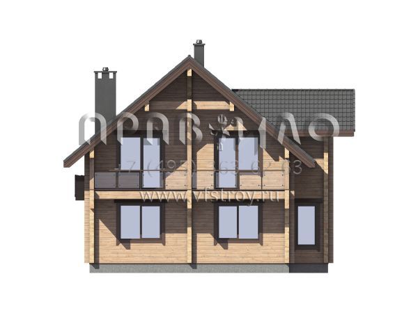 Проект загородного дома из бруса S7-189 (1-55)
