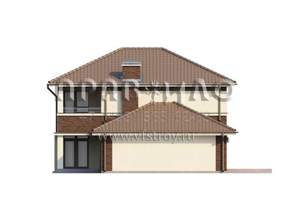 Проект загородного дома с керамической облицовкой  S3-163-1 (Zx24)