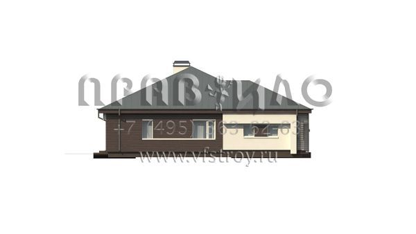 Проект одноэтажного коттеджа с четырьмя спальнями S3-153-3 (Z200 BG)