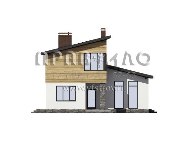 Проект современного загородного дома S7-182 (5-08)