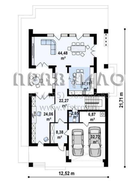 Современный мансардный дом S3-273 (z558 el)