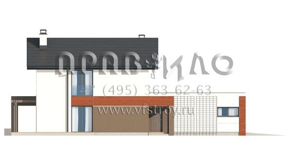 Проект дома с фронтальным гаражом S3-127-4 (Z297 GF)