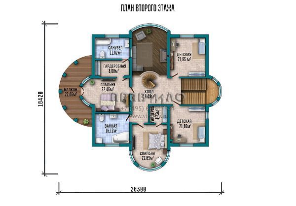 Проект загородного дома в стиле модерн S2-523 (099-523-2М)