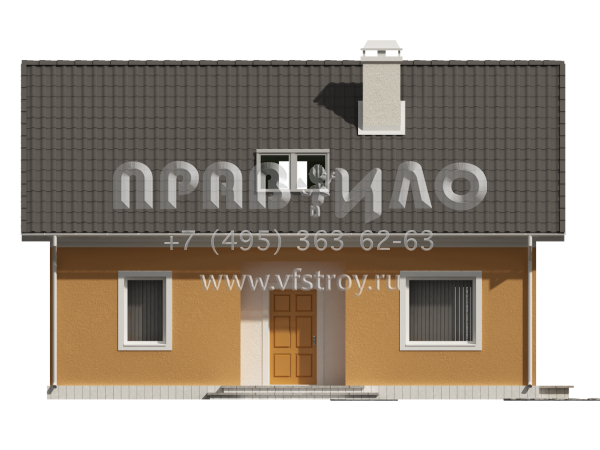 Проект двухэтажного дома с простыми фасадами  S3-117 (Z34)